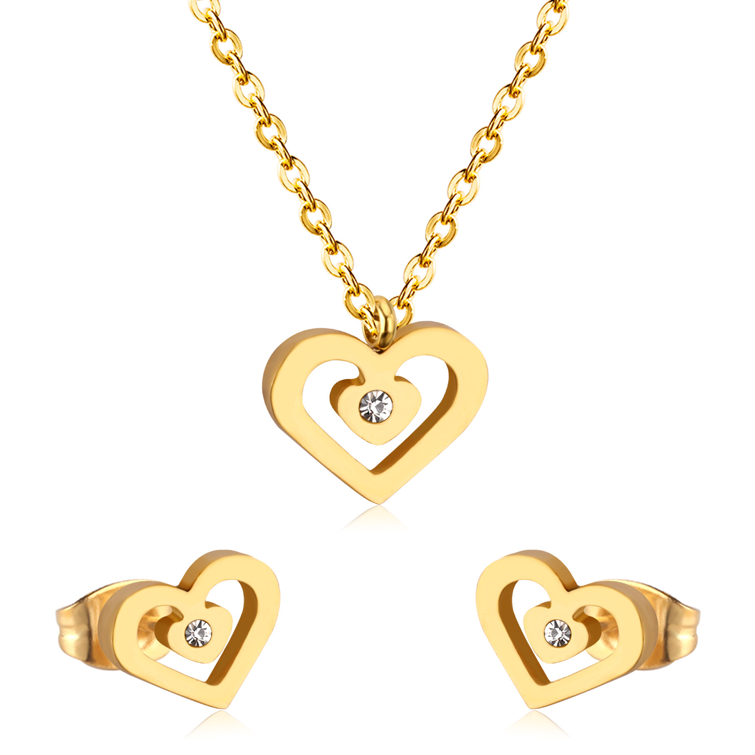 18K Guld platerad Smycken Set - Jewellry Set - G-ZSe 005